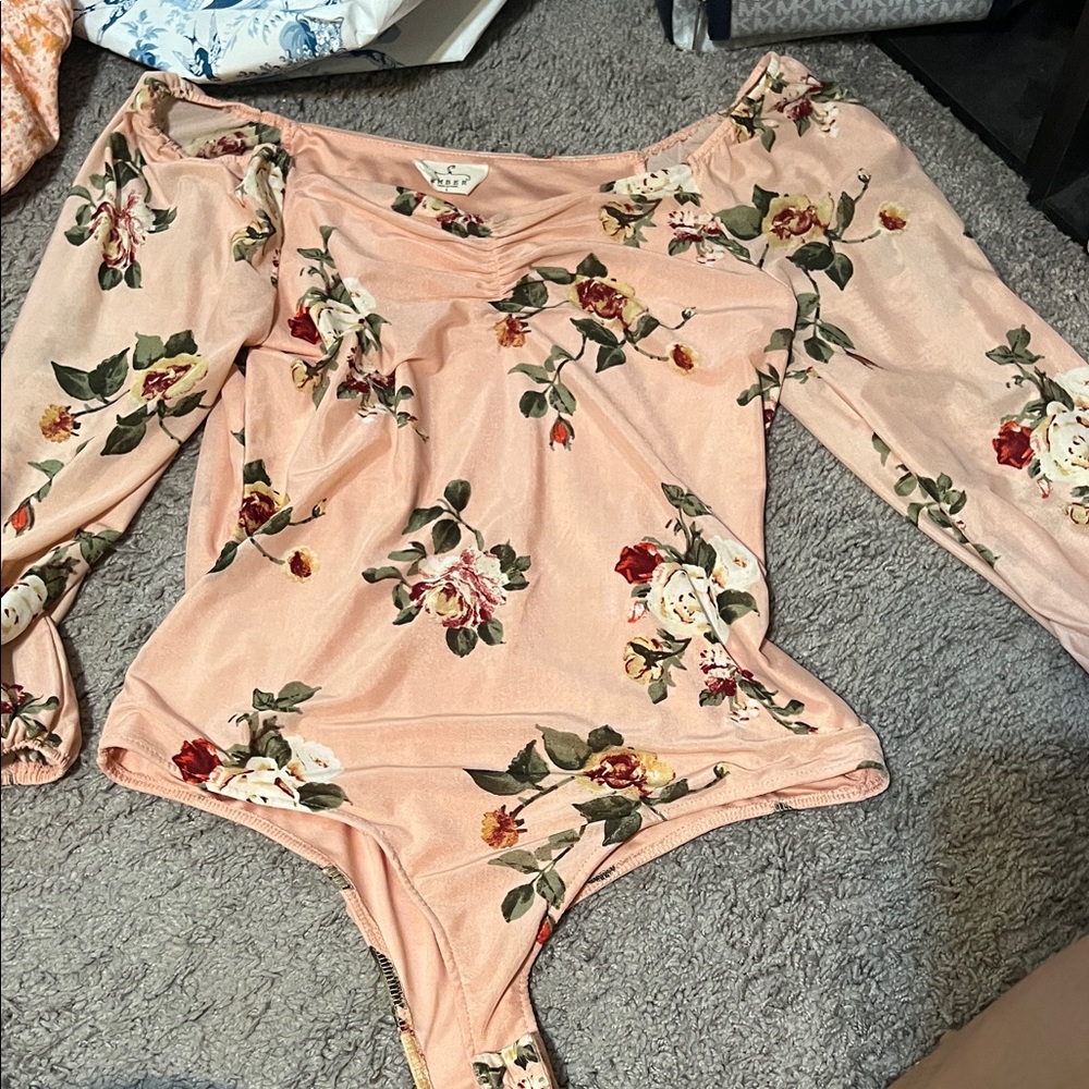 Floral Peach Bodysuit